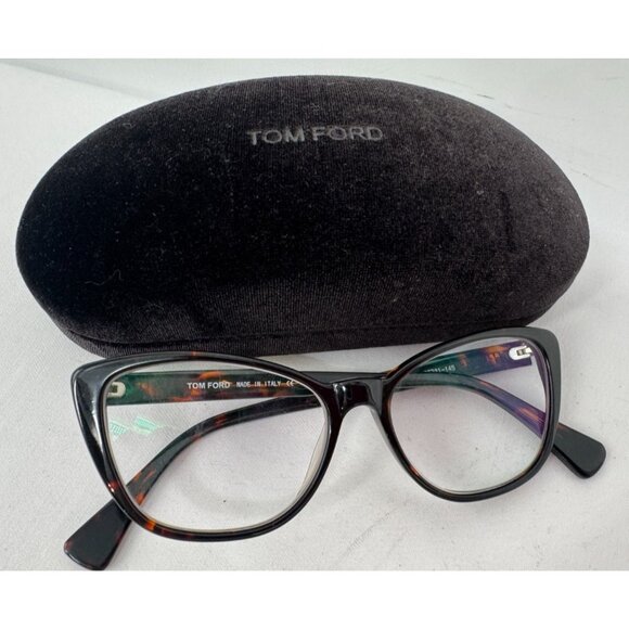 Tom Ford Accessories - TOM FORD TF5178 002 Brown Tortoise Eyeglass Frames 50 21-145 with Case